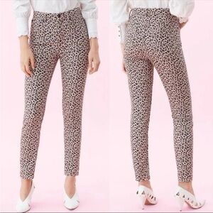 Rebecca Taylor La Vie leopard skinny jeans sz 24